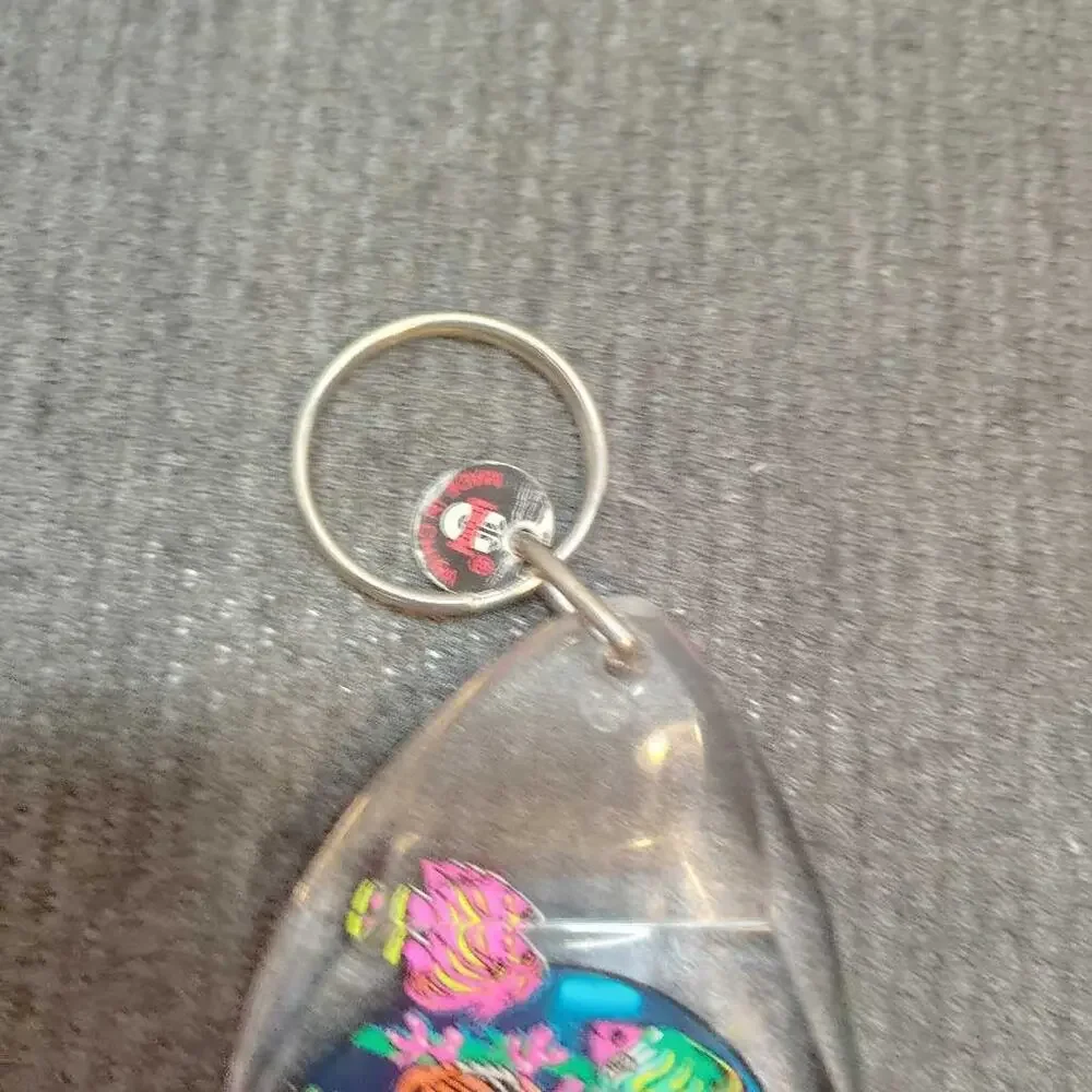 Tampa Florida Tropical Fish Keychain Souvenir Clear Plastic Aquarium Charm